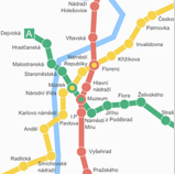 Mapa metra Praha